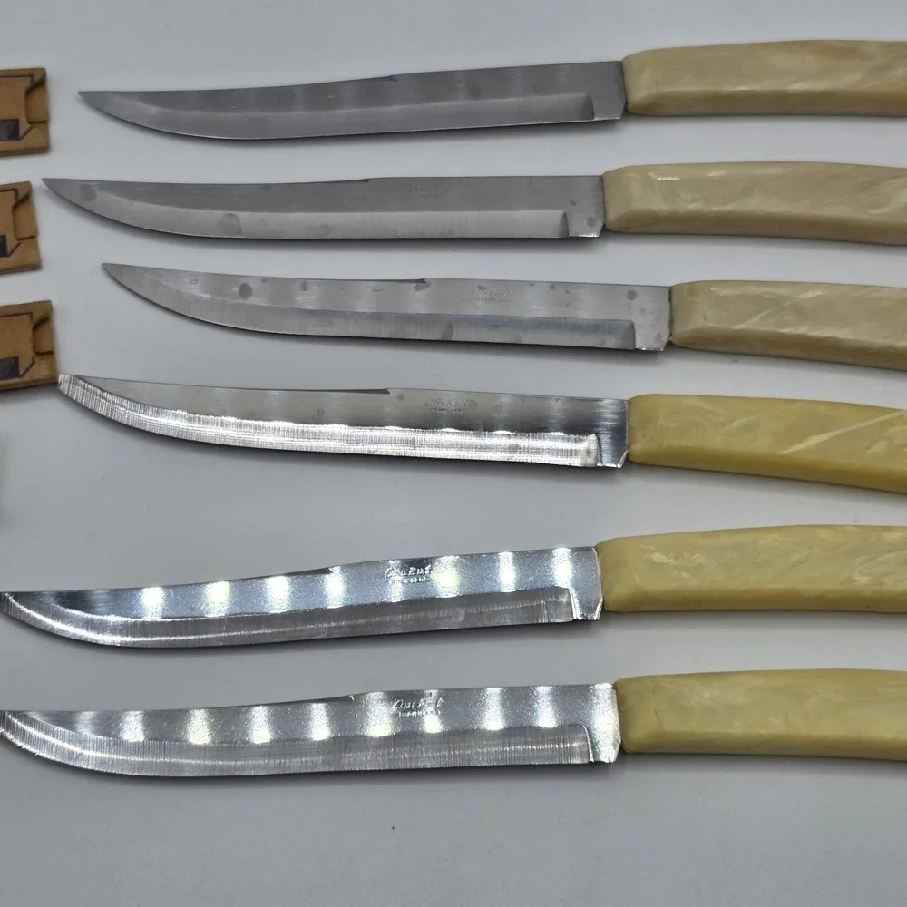 Lot of 6 Vintage Quikut Quikkle Steak Knives‎ 1960s